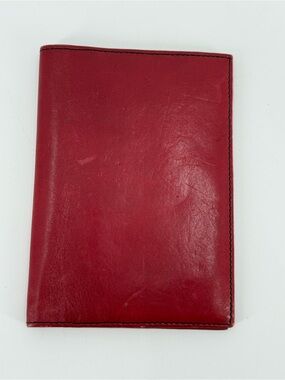 Brahmin Vintage Red Leather Passport Holder